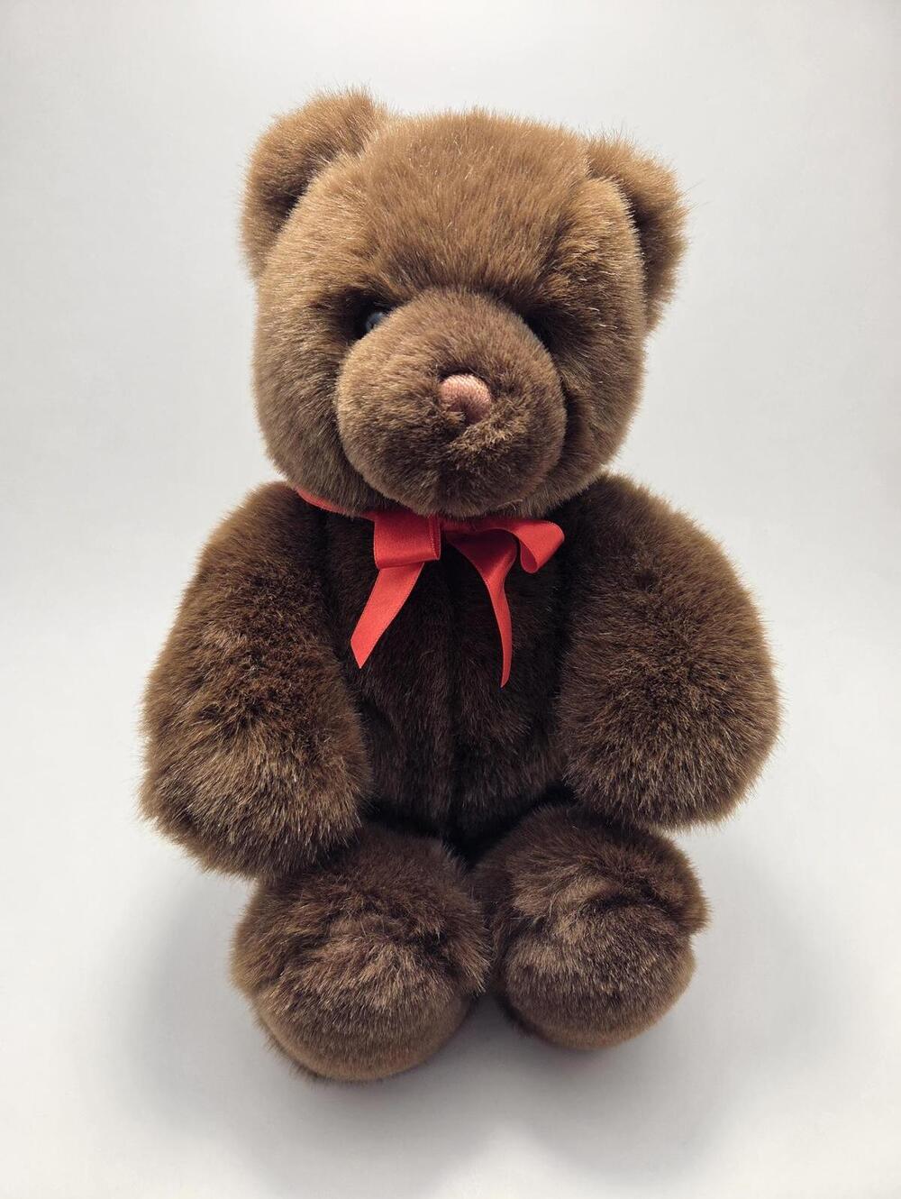GUND Brown Plush Teddy Bear with Red Bow (11 inch)